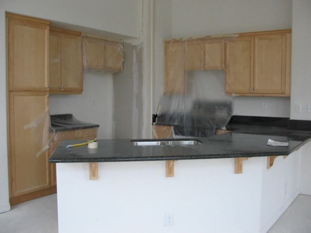 a kitchen nearing completion