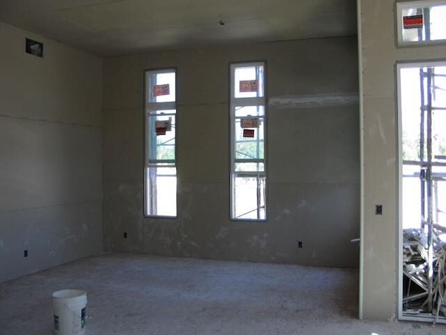 a living room in process