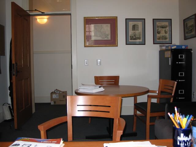 A photo taken from the desk of the same office
