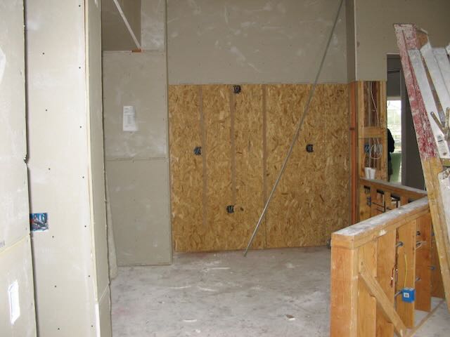 the kitchen of an under-construction condo