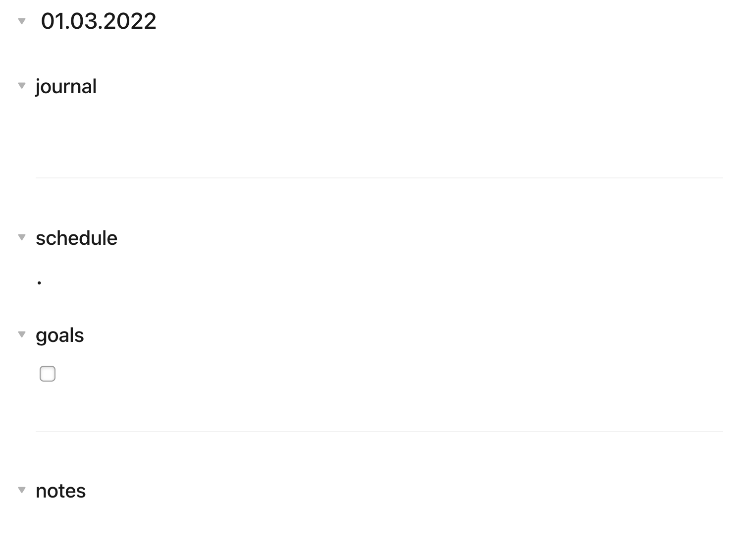 My Obsidian daily notes template