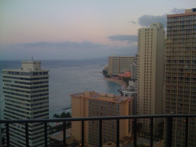 Waikiki from our balcony
