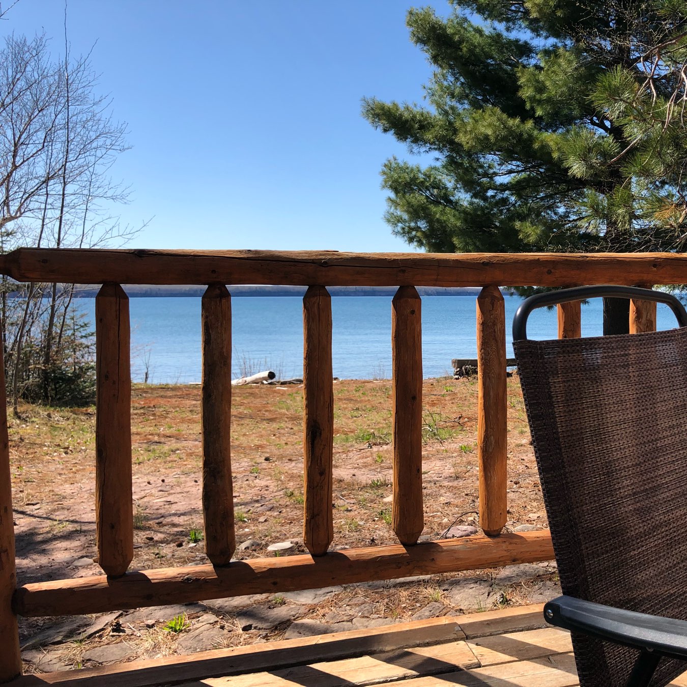 The view of Lake Superior from the cabin we rented