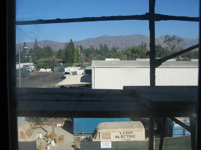 the mountains through a window