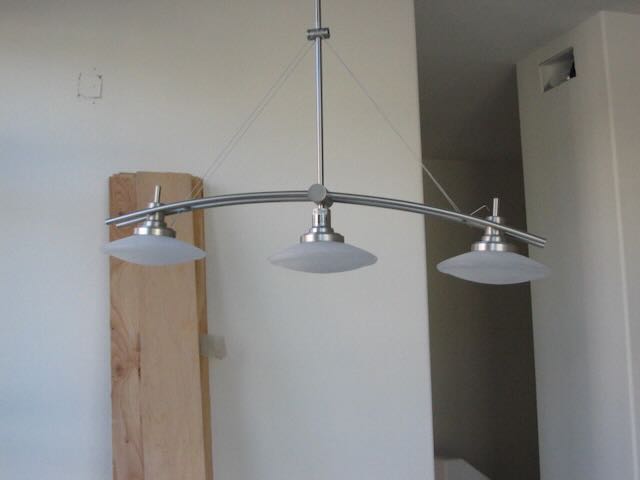 a hanging light fixture