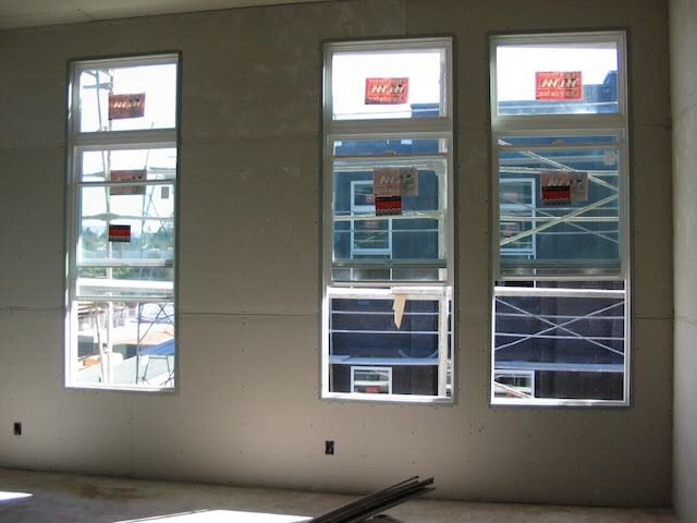 a dining room in process