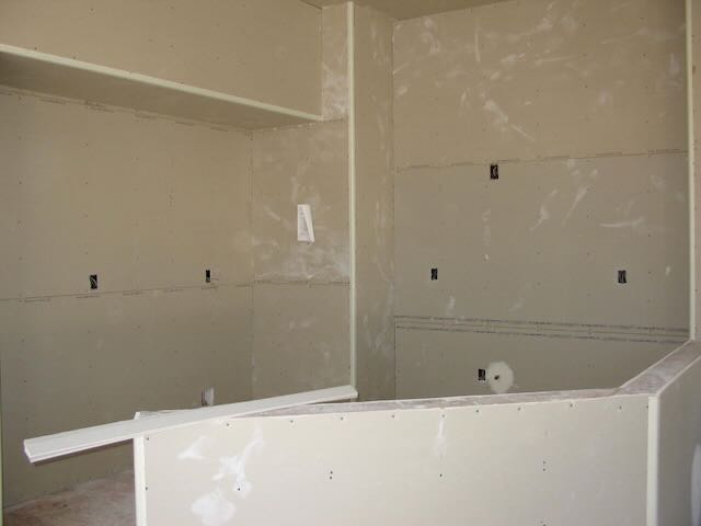 a kitchen in process