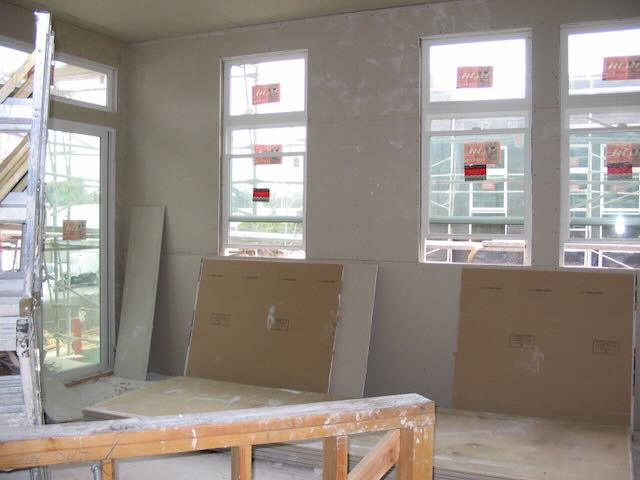 the diningarea of an under-construction condo
