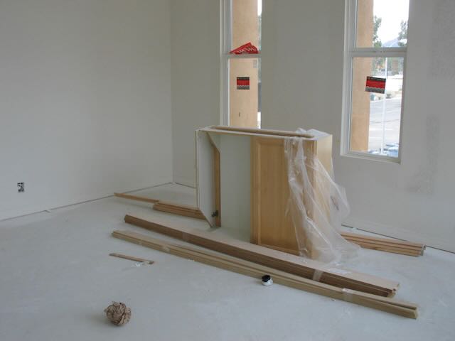 a sad broken cabinet