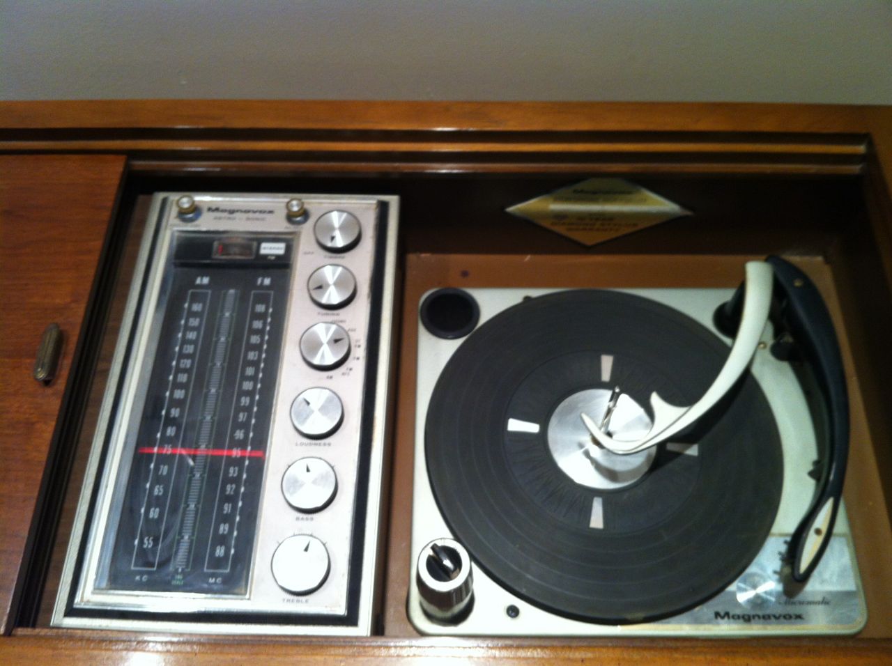 The tuner and turntable