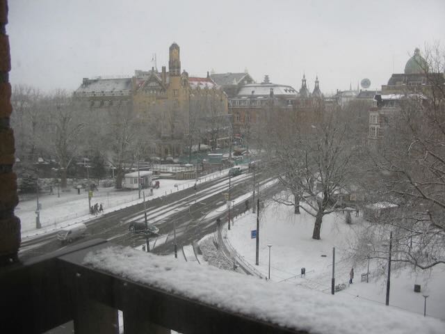 Amsterdam in the snow