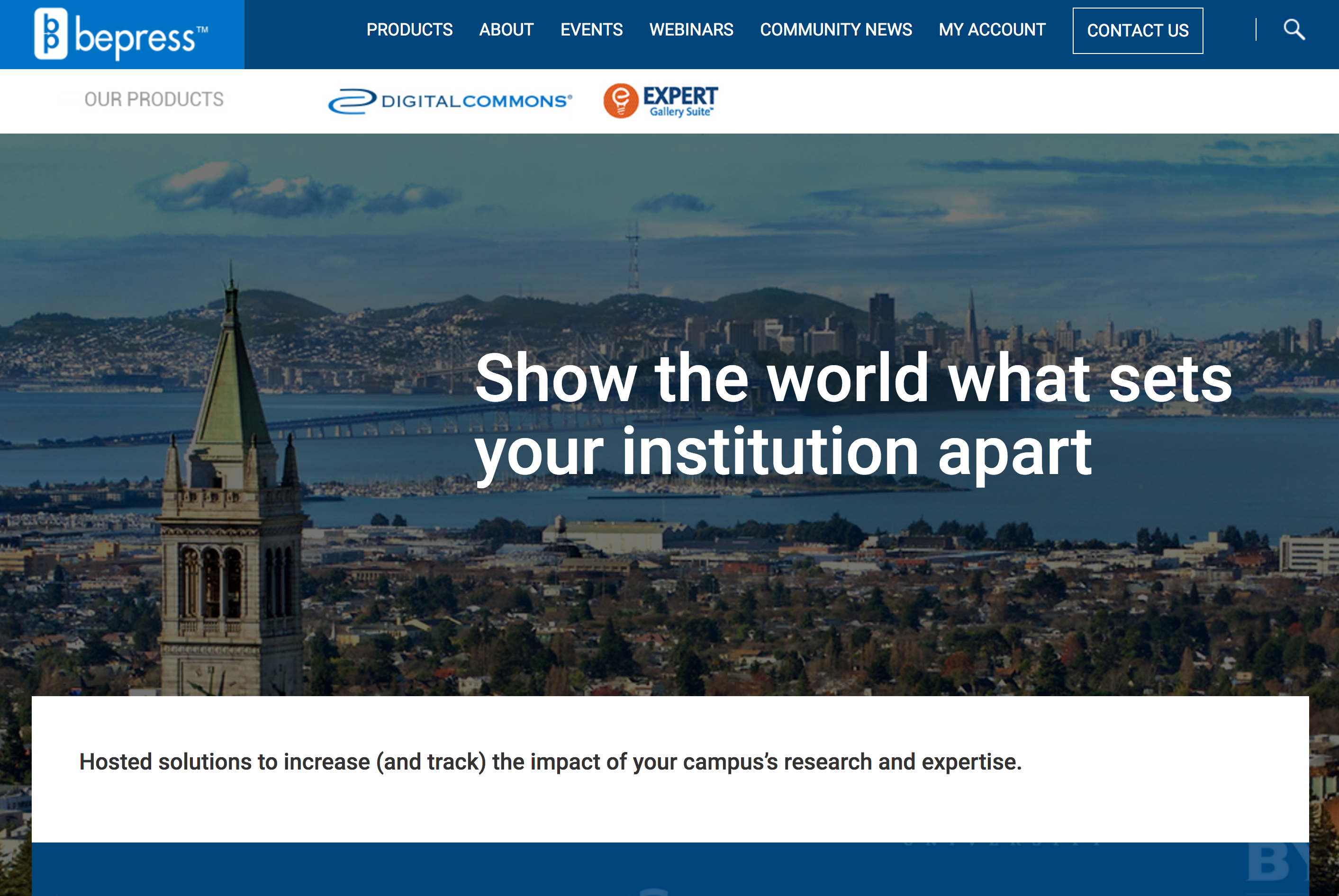 bepress home page