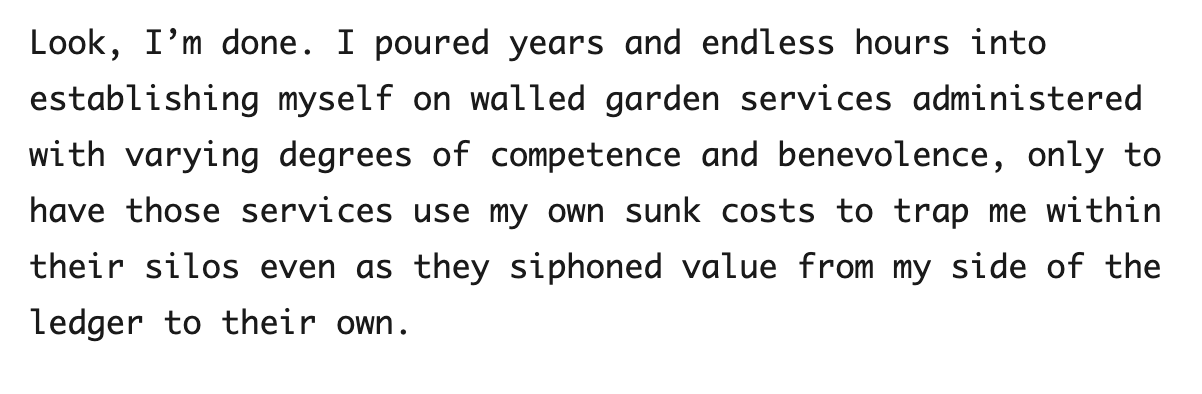 Doctorow on walled gardens