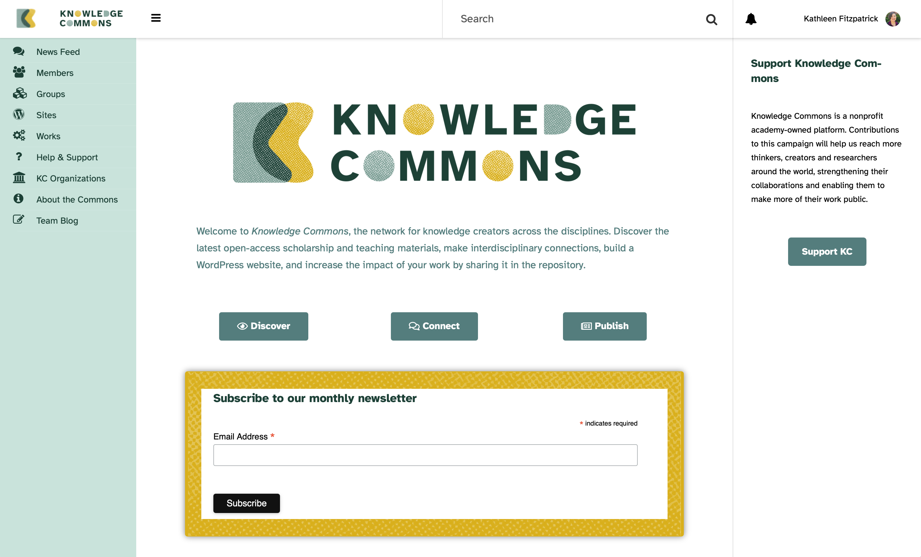 KC home page