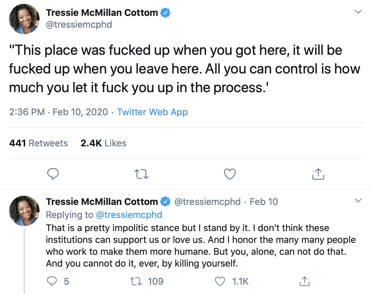 TressieMcPhd tweet